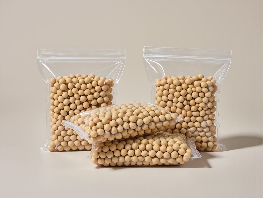 Pillow packs of soya chunks