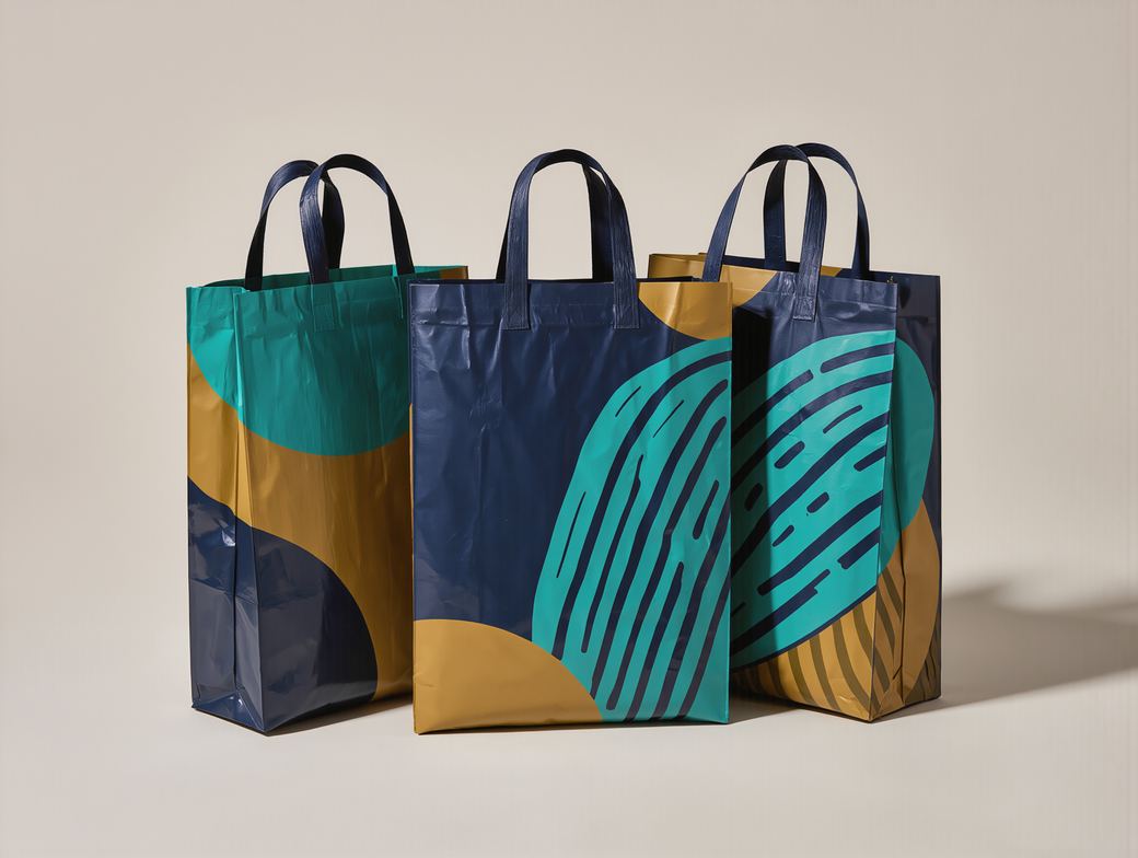 Printed carrier bags with colour branding