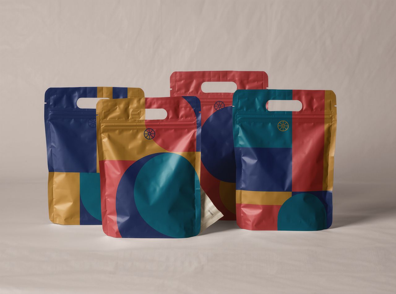 Printed carrier bags carrying a customer's own branding